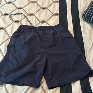 AFCO Navy Blue Mesh-Lined Shorts